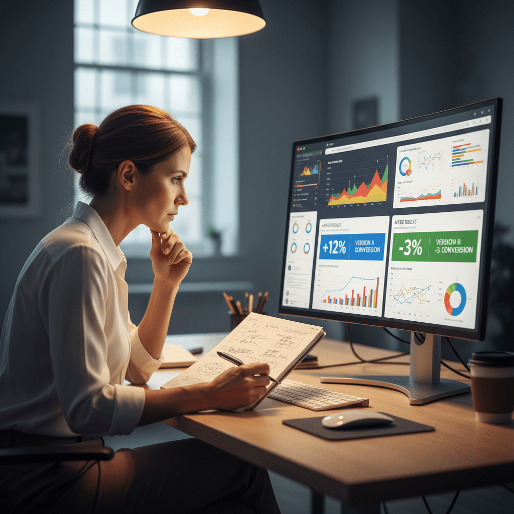 Website conversion testing and analytics review