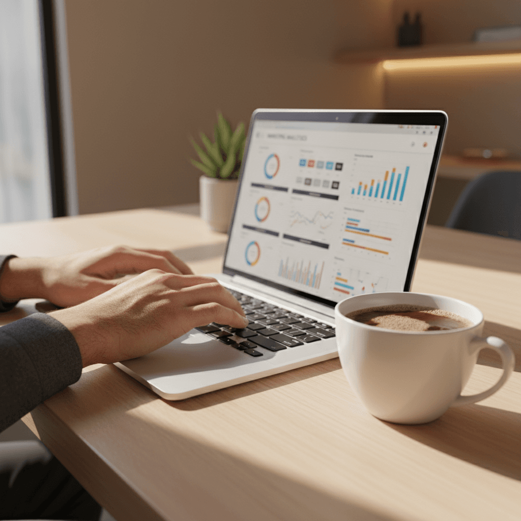 Digital marketing professional working on campaign strategy