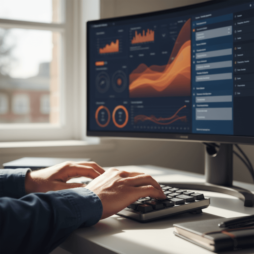 Digital marketer working on SEO and analytics strategy